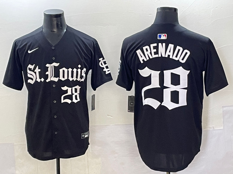 Men 2025 San Francisco Giants #28 Arenado Black Five generations Joint Name Nike MLB Jersey style 25